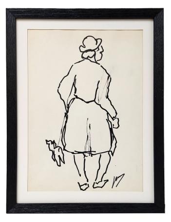 inkttekening van de Antwerpse tekenaar Mous kopen