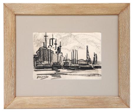 Houtskooltekening van de Antwerpse kunstenaar Mous kopen