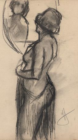 Tekening van de kunstenaar Jules Van De Leene