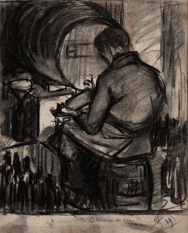 Tekening van de kunstenaar Jules Van De Leene
