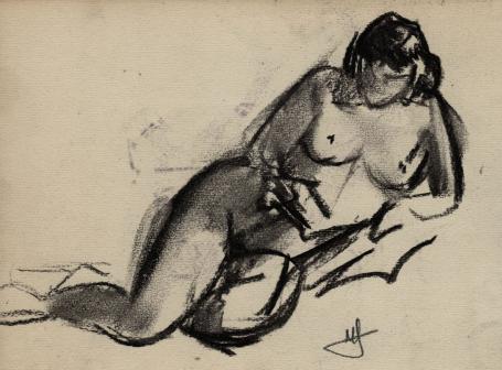 Tekening van de kunstenaar Jules Van De Leene