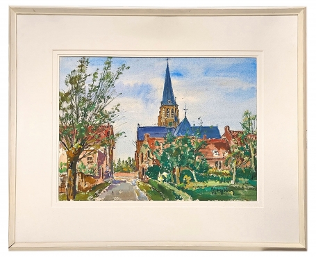 Aquarelvan de Belgische schilder Julien Creytens kopen