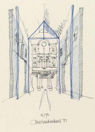 Architecturale litho van Christian Kieckens