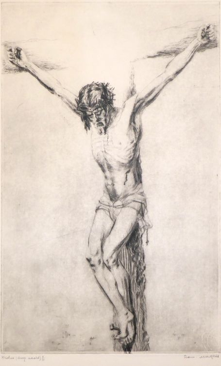 Belgische etser Romain Malfliet Kristus aan kruis