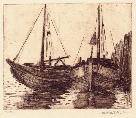 Grafisch kunstwerk uit 1950  L. Smets aankopen