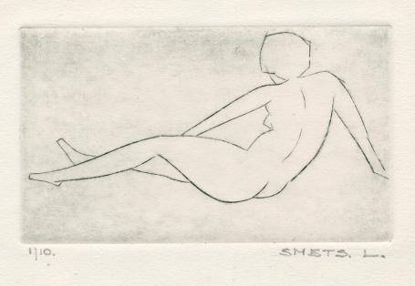 Een kleine naaktets op papier van Léon Smets