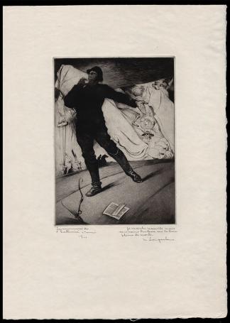 Langaskens Maurice met een ets