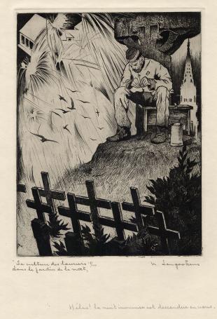 Ets van de Belgische etser M. Langaskens