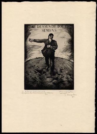 Langaskens Maurice met een ets