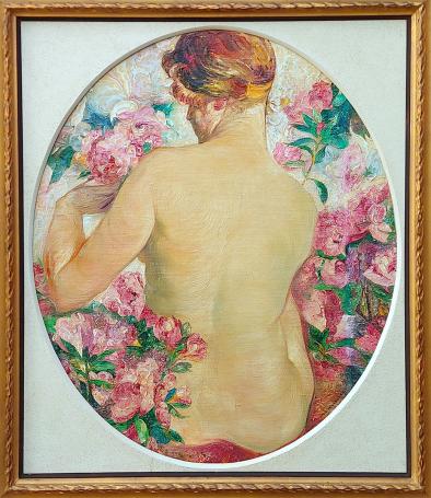 Schilderij van de Belgische kunstenaar M. Langaskens