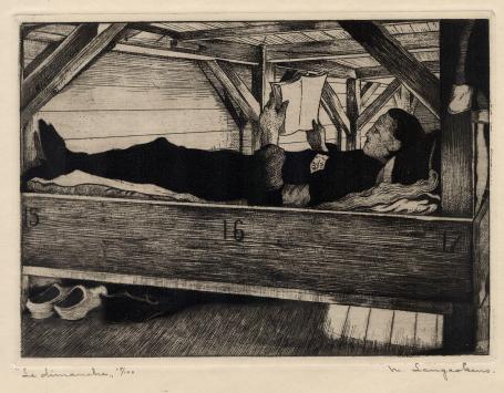 Ets van de Belgische kunstenaar M. Langaskens