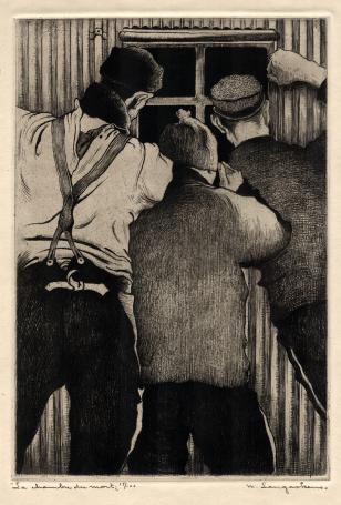 Ets van de Belgische kunstenaar Maurice Langaskens