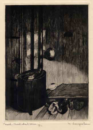 Ets van de Belgische kunstenaar Maurice Langaskens