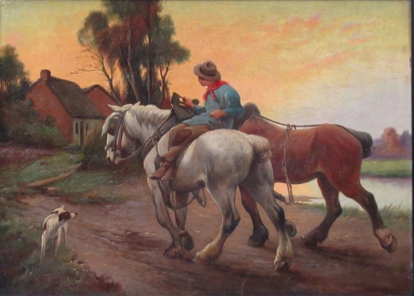 Schilderij van Josephf Louis Van Leemputten