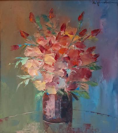 Stilleven op paneel van Leo Jordaens kopen