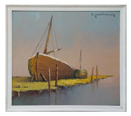 Olieverfschilderij uit 1978 Belgische schilder Leo Jordaens kopen