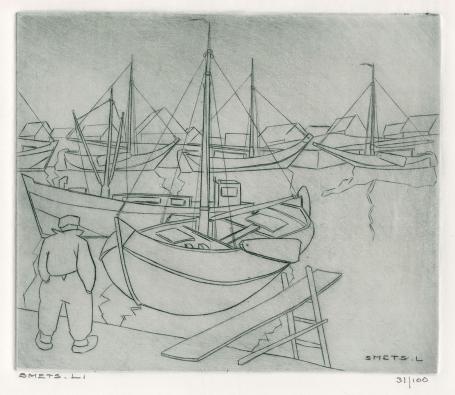 Een gesigneerde gravure van Léon Smets kopen