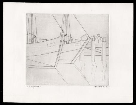 Scheepsboegen geëtst door L. Smets