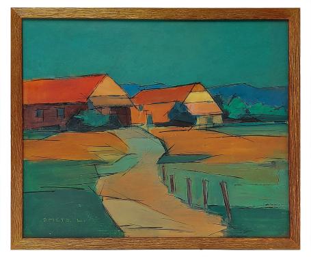 Landschap geschilderd door Mechelse kunstenaar Léon Smets