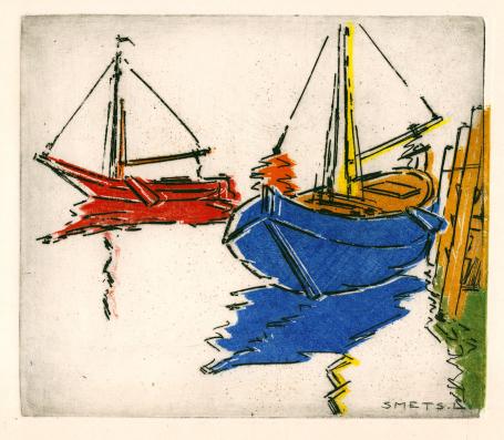 Een gesigneerde gravure van Léon Smets kopen