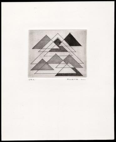 Figuratief abstracte ets van de Belgische kunstenaar Léon Smets kopen