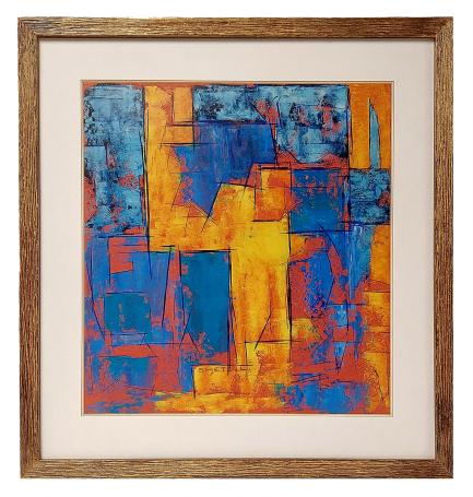 Abstract schilderij van de Belgische kunstenaar Léon Smets