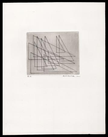 Figuratief abstracte ets van de Belgische kunstenaar Léon Smets kopen