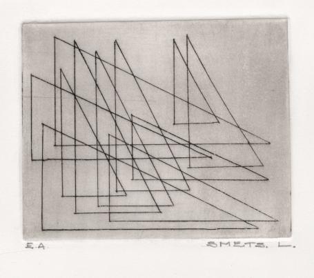 Kleine ets van Léon Smets, épreuve d'artiste