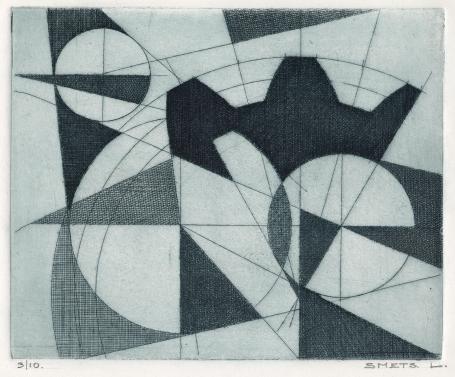 Een gesigneerde ets van Léon Smets