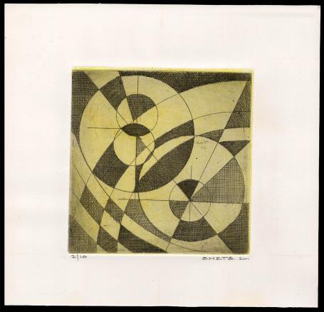 Abstracte ets van de Mechelse kunstenaar Léon Smets kopen
