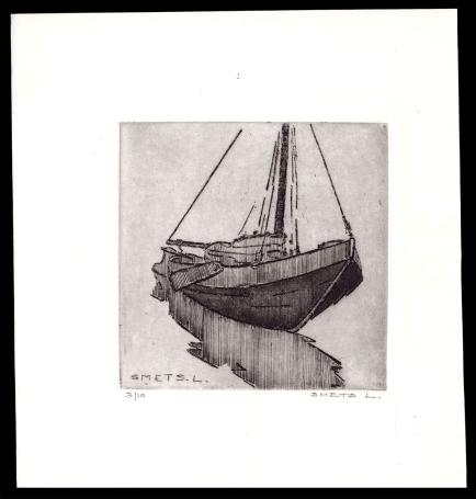 Tjalk, boot geëtst door Léon Smets