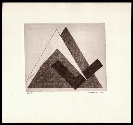 Abstracte ets van de Belgische kunstenaar Léon Smets kopen