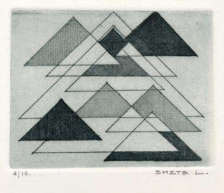 Kleine genummerde ets van Léon Smets