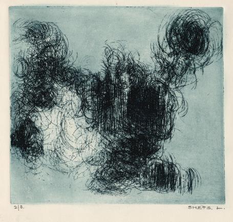 Abstract non figuratief kunstwerk op papier
