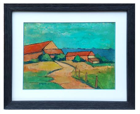 Landschap geschilderd door Mechelse kunstenaar Léon Smets