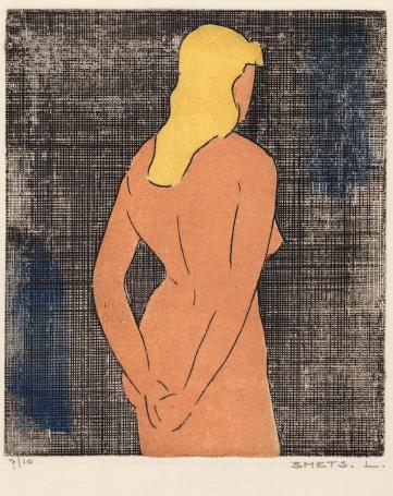 Naaktmodel, kunstwerk op papier