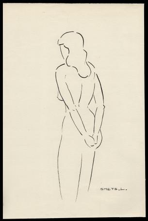 Tekening van de Belgische kunstenaar Léon Smets