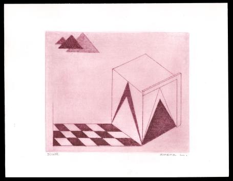 Perspectief geëtst door Mechelse kunstenaar Léon Smets
