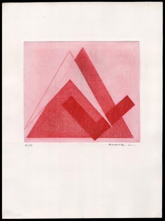 Abstracte ets van de Belgische kunstenaar Léon Smets kopen