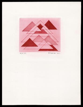 Figuratief abstracte ets van de Belgische kunstenaar Léon Smets kopen
