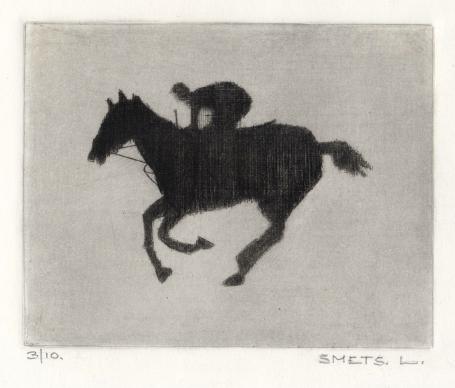 Genummerde ets van Léon Smets (Mechelse kunstenaar)