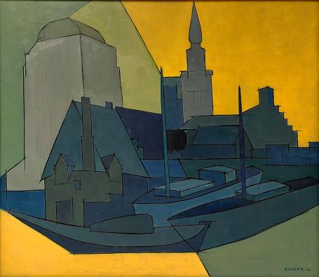 Synthetisch schilderij van Léon Smets