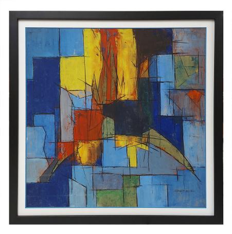 Abstract schilderij door de kunstschilder Léon Smets