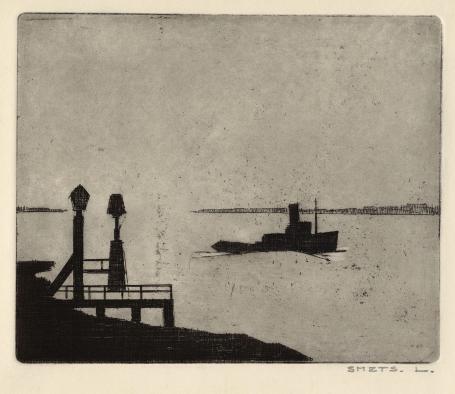 Grafisch kunstwerk geëtst door L. Smets