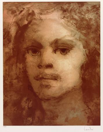 Une grande litho en couleur de Leonor Fini