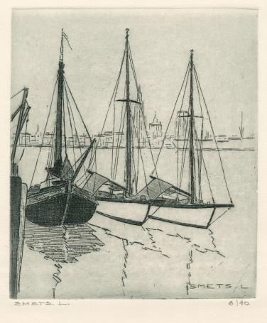 Een gesigneerde ets van Léon Smets kopen