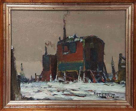 Een schilderij van Piet Lippens kopen, woonwagens