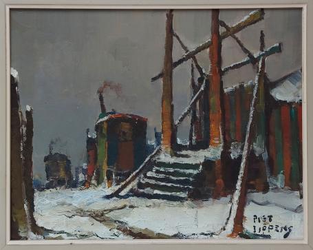 Kunstwerk van Piet Lippens kopen, woonwagens