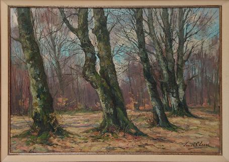 Schilderij van de Belgische kunstenaar, schilder en etser Louis Clesse