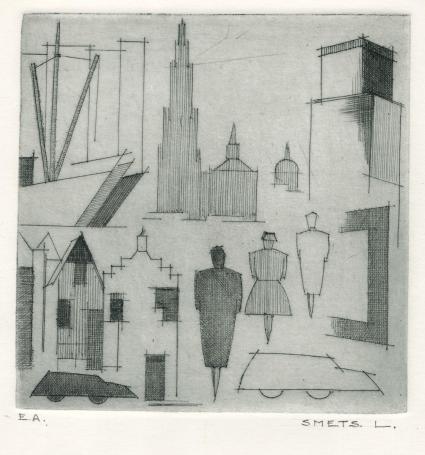 Ets van Antwerpen van Léon Smets (Mechelse kunstenaar)
